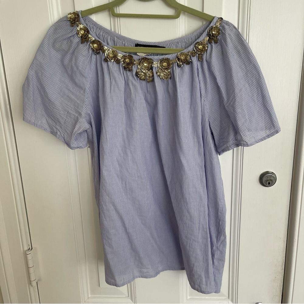 Antik Batik striped top. Size Large